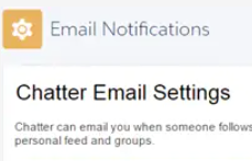 Salesforce Chatter Email Settings