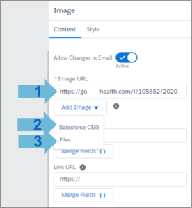 Pardot Email Builder Image Choices