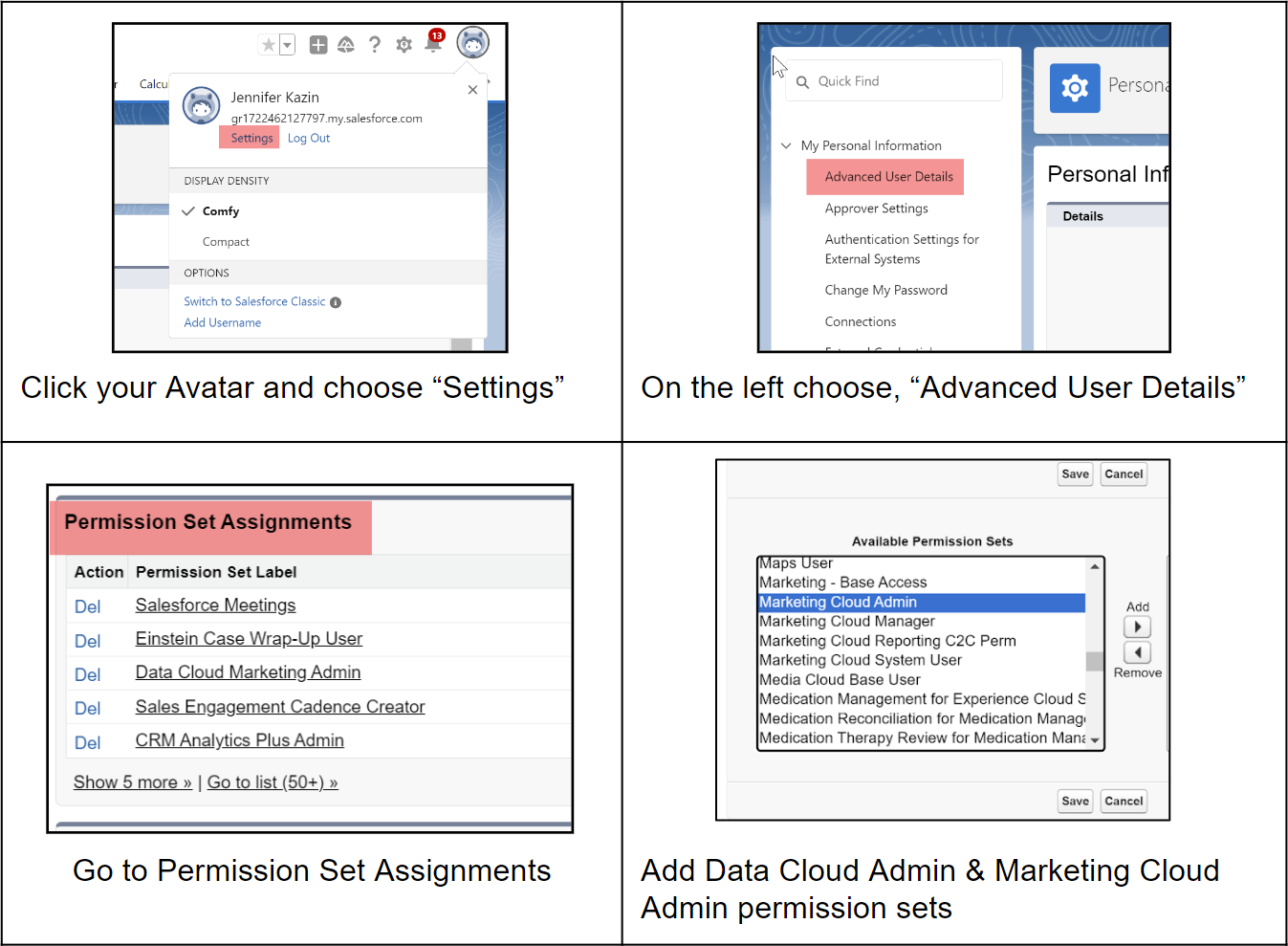 Salesforce Marketing Cloud Permission Set Assignment