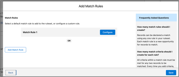 Data Cloud Add match rule