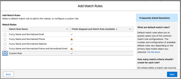 Data Cloud custom rule